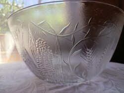 Ritka, HIBÁTLAN Retro Duralex óriás tál (Kukorica és Búza minta) – 28 cm