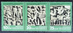 ND1988-90cp / NDK 1974 Országos Bélyegkiállítás bélyegsor pecsételt hármascsík