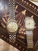 Retro karóra tét: Vintage Poljot TV-tokos (Hibás) + Q&Q Quartz (Rolex stílusú) egyben