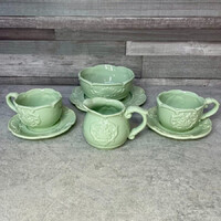 In Art Fine Porcelain menta színű teás/kávés szett 2 személynek