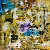 Baján Ildikó festmény 70 x 70 cm.
