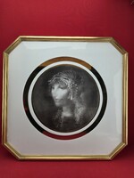 Hollóházi Szász Endre nagyméretű porcelán falikép