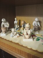Zsolnay és Hollóházi porcelán figurák egyben eladóak