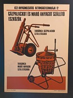 Eredeti, retro balesetmegelőző, biztonságtechnikai műanyag/plasztik tábla. Ságvári Nyomda 70-es évek