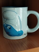 Hupikék kerámia bögre  3D -  vadi új