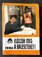 MÁV vasút vonat baleset kártyanaptár 1985
