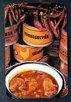 Szeged Paprikafeldolgozó vállalat kártyanaptár 1985