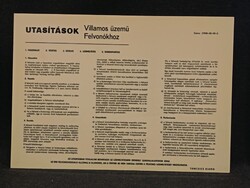 Eredeti retro balesetmegelőző, biztonságtechnikai műanyag/plasztik tábla. Ságvári Nyomda 70-es évek