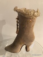 SMINKECSET TARTÓ - RÉGI - KERÁMIA - 14 x 11 x 5 cm - HIBÁTLAN