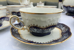 Zsolnay Pompadour II. porcelán étkészlet, teás-kávés kiegészítőkkel
