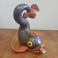Ritka Herendi porcelán koi hal szobor (16,2x14x13,5 cm)