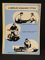 Eredeti retro balesetmegelőző, biztonságtechnikai műanyag/plasztik tábla. Ságvári Nyomda 70-es évek