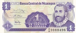 1  Centavo  Nicaragua   A képen látható Szép Új állapotban