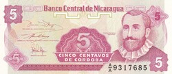 5  Centavo  Nicaragua   A képen látható Szép Új állapotban