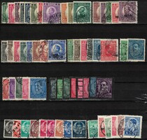 Jugoszlávia 133x különféle bélyegzett bélyeg 1921-1974 közötti időszakból