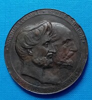Ferdinánd Dubois:  Bronz érem a Brüsszeli numizmatikai egyesület , Lelewel és Chaon