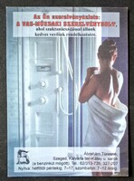 Ábrahám Türesné Szeged Vas-műszaki áruház női akt erotikus kártyanaptár 1998