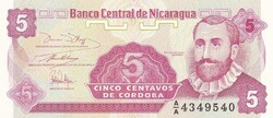 5  Centavo  Nicaragua   A képen látható Szép Új állapotban
