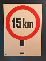 Eredeti, retro balesetmegelőző, biztonságtechnikai műanyag/plasztik tábla. Ságvári Nyomda 70-es évek