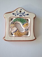 Ceramic Fish Zodiac Hanging Ornament 7x7 cm