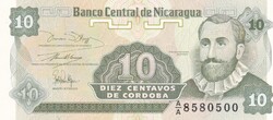 10  Centavo  Nicaragua   A képen látható Szép Új állapotban