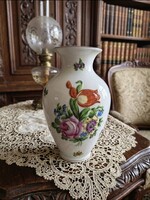 Nagyon ritka, Herendi  porcelán váza, plasztikus virágmintás dekorral 1944-ből