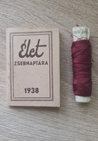 Tárca naptár zsebnaptár 1938- Élet hetilap