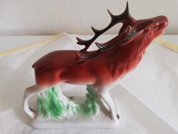 Vintage Alba Julia (Gyulafehérvár) porcelán szarvas 16 cm