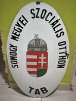 Ovális Címeres Zománctábla,Somogy Megyei Szociális Otthon
