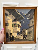 Alfons Walde, "Sommer in Tirol" régi Offset-nyomat. 30x34cm