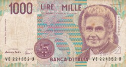 1.000  Líra 1990 Olaszország   A képen látható állapotban