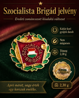 Szocialista Brigád zöldkoszorús miniatűr jelvény – Kádár-kor, 1960–80-as évek