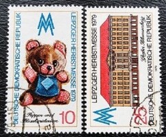 ND2452-3p / NDK 1979 Lipcsei Őszi Vásár bélyegsor pecsételt