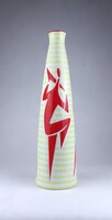 2B234 Mid century Zsolnay - Török János porcelán Jazz váza 41 cm