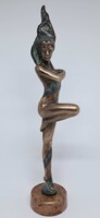 Czobor Sándor "Kis balerina" c. bronzszobor eredetiségigazolással