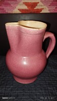 Zsolnay puncsmázas ,rózsaszín kancsó 16cm