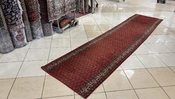 4487 KIÁRUSÍTÁS  Mir mintás gyapjú perzsa futó szőnyeg 90X400CM