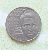 1967 Lengyelország Emlék 10 Zlotyi Marie Curie Sklodowskiej