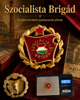 Szocialista Brigád arany fokozatú zománcozott jelvény kitűző, Kádár-korszak