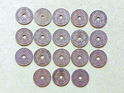Belgium 18 db Különböző Érme 10 Centimes 1903-1938