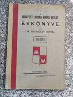 A Budapesti (Budai) Torna Egylet (BBTE) 1928-as évkönyve az LIX. (59.) egyesületi évről,