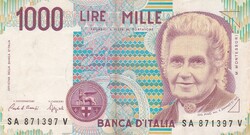 1.000  Líra 1990 Olaszország   A képen látható állapotban