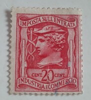 1946 Forgalmi adóilleték-bélyeg: Merkúr profilja (Olaszország)