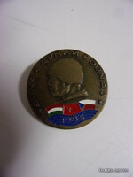 1985. "Duna hadgyakorlat bronz fokozat" magyar, szovjet, csehszlovák festett részvételi jelvény (30m