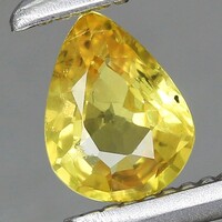 0.27ct 4.8x3.7mm Természetes Kanári Sárga Zafír, Elképesztően Gyönyörű Ékkő