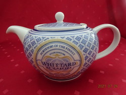 Thailand - Thaiföldi porcelán kávéskanna, 13 cm magas, kockás mintával. Vanneki!