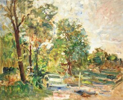 (N) Herman Lipót (1884 – 1972) : Tájrészlet Leányfalun