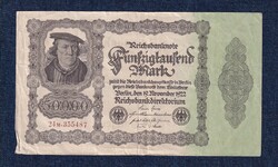 Németország Weimari Köztársaság (1919-1933) 50000 Márka bankjegy 1922