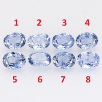 1.78ct 8db ~4x3mm Természetes Búzavirág Kék Ceylon Zafír, Káprázatosan Ragyogó Drágakövek