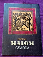 Étlap külső borítóval a Malom Csárdából, Csopakról. 1979.07.23.-tól.